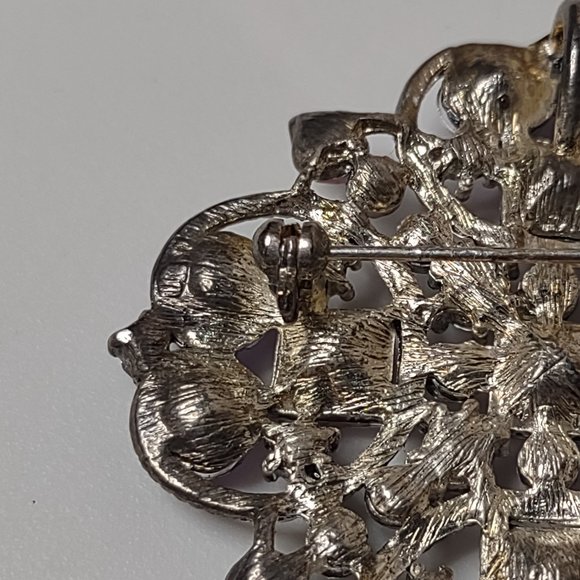 Pretty Purple And Pink Rhinestone Vintage Brooch - Picture 16 of 16